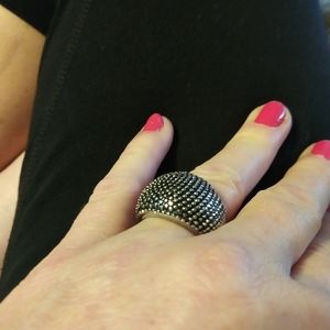 Silver cocktail ring